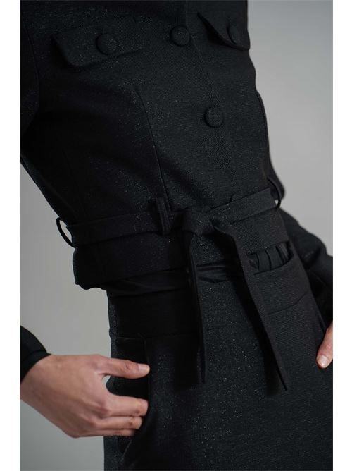 Giacca cropped laminata elmas phil | 040554NERO